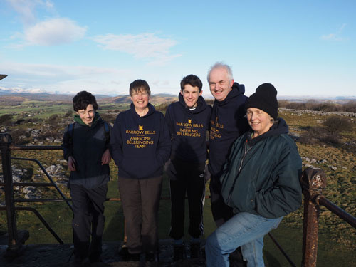 Ringers on top of Hampsfell Hospice