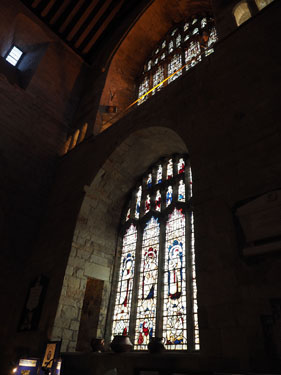 Ringer access through medieval walls of Cartmel priory