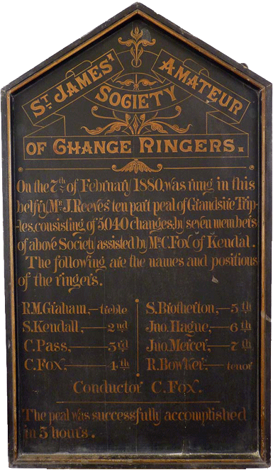 Bellringing - World Record Change-ringers - who produced a peal of 18,027  Stedman Caters - rung in 12 hours and 18 minutes at All Saints',  Loughborough on Easter Monday - 12th April, 1909. 